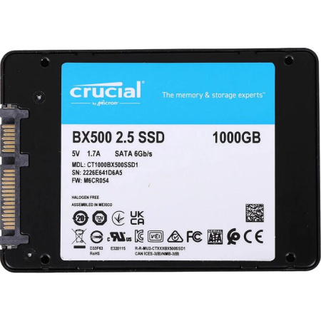 SSD накопитель Crucial SSD BX500 1 ТБ (CT1000BX500SSD1) SSD накопитель Crucial SSD BX500 1 ТБ (CT1000BX500SSD1)