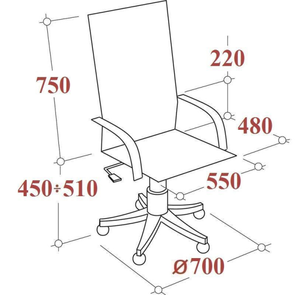 Кресло для руководителя Easy Chair 579 TC черное (ткань, пластик)