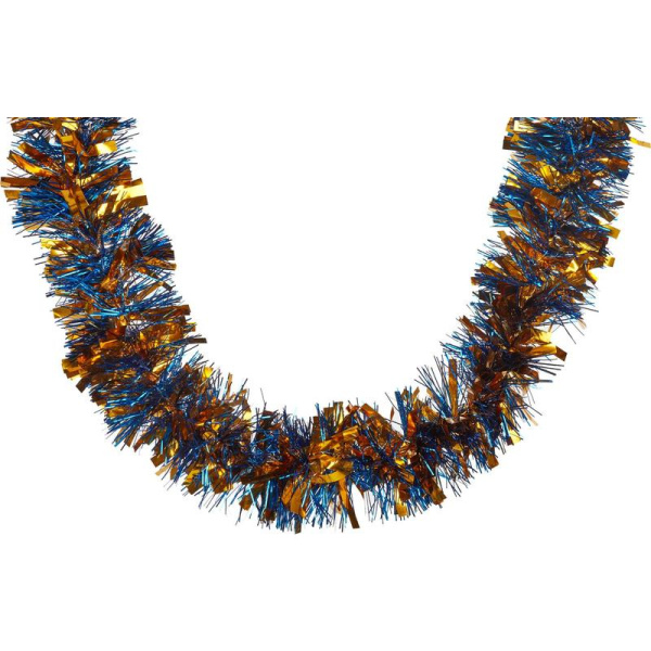 Мишура синяя/золотистая (200x7.5 см)