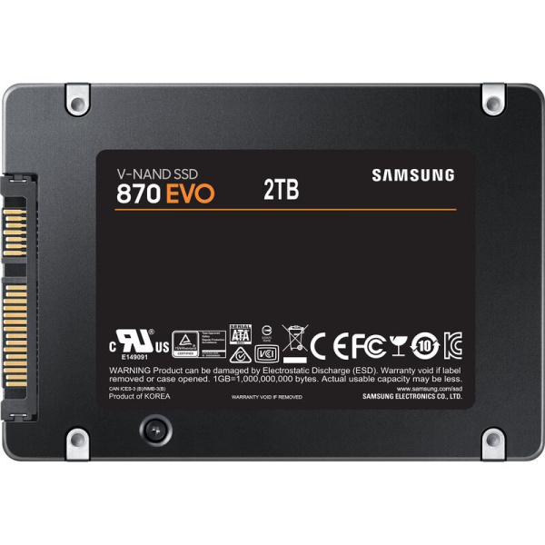 SSD накопитель Samsung 870 Evo 2 ТБ (MZ-77E2T0BW)