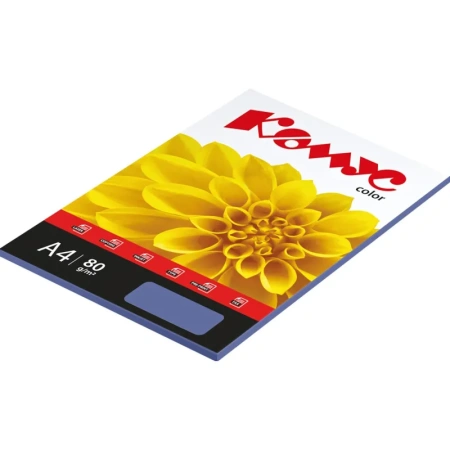 Бумага цветная для печати Комус Color кобальт интенсив (А4, 80 г/кв.м,  50 листов)