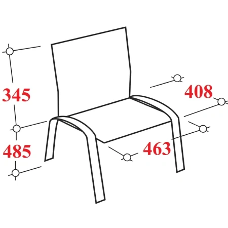 Стул офисный черный (ткань, металл)