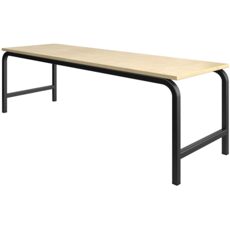 Банкетка трёхместная (клён/чёрный, 1450х320х420 мм)