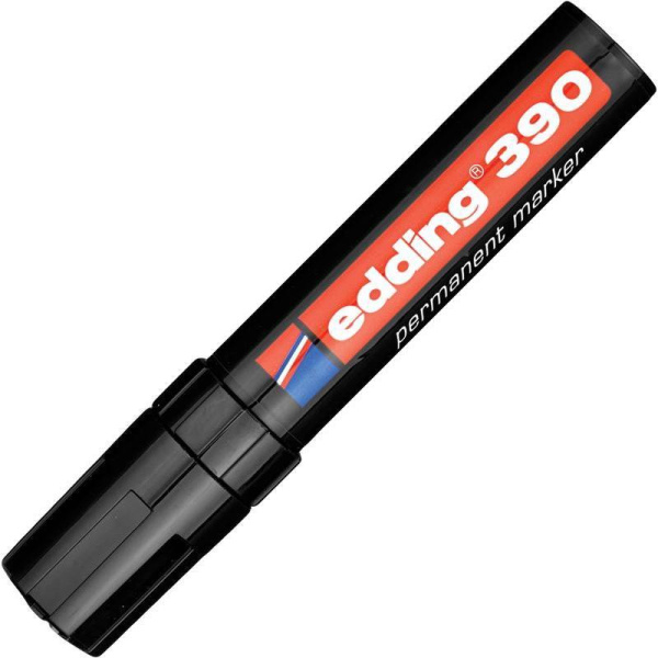 Маркер перманентный Edding E-390/1 черный (толщина линии 4-12 мм)