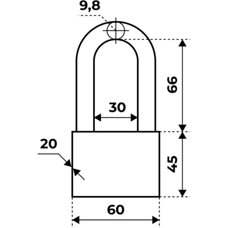 Замок навесной Аллюр ВС1Ч-060Д 60 мм хром