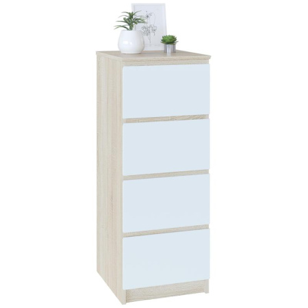 Комод Сокол Т-4р (дуб сонома/белый, 400х446х1044 мм)