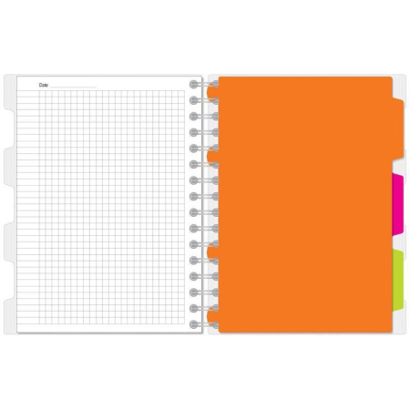 Бизнес-тетрадь Attache Selection Spiral Book A5 140 листов серая в клетку на спирали (170x206 мм)