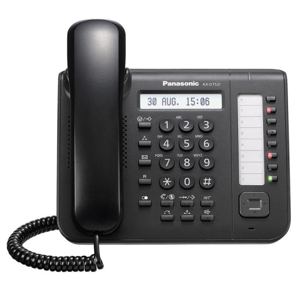 Телефон системный Panasonic KX-DT521RU-B, черный