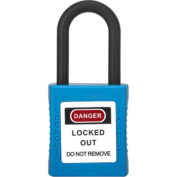 Замок навесной G11UKD ABS-пластик дужка - нейлон синий