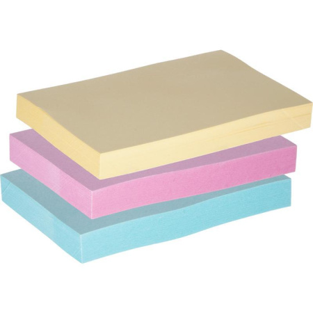 Стикеры 76x51 мм Attache Economy пастельные 3 цвета (12 блоков по 100  листов)