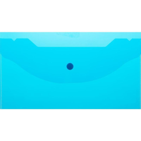 Папка-конверт на кнопке A6 синий 0.18 мм (10 штук в упаковке)