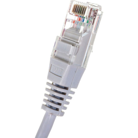 Патч-корд витая пара TWT TWT-45-45-0.5-GY cat 5e 0.5 м