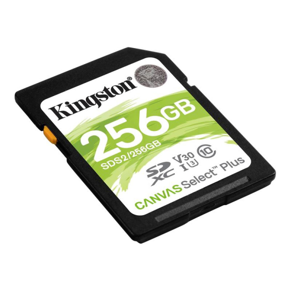 Карта памяти 256 Гб SDXC Kingston Canvas Select Plus UHS-I U3 V30 (SDS2/256Gb)