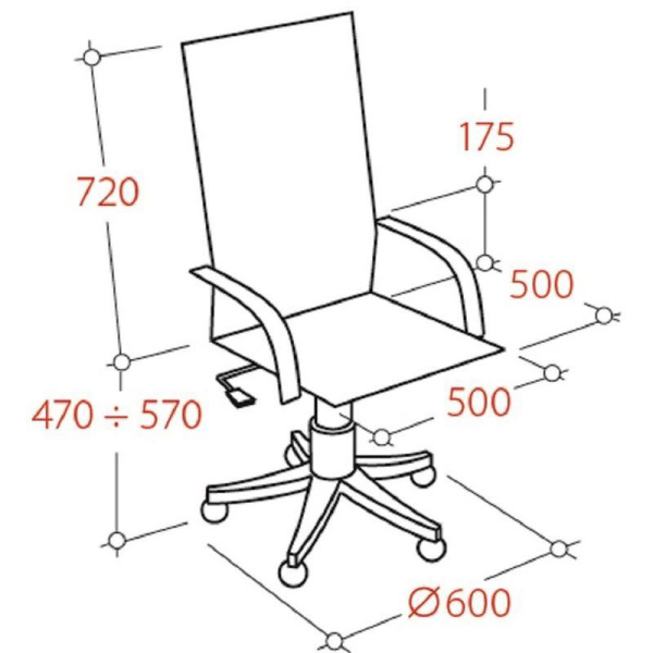 Кресло для руководителя Easy Chair 577 TTW черное (искусственная кожа/сетка/ткань, металл)