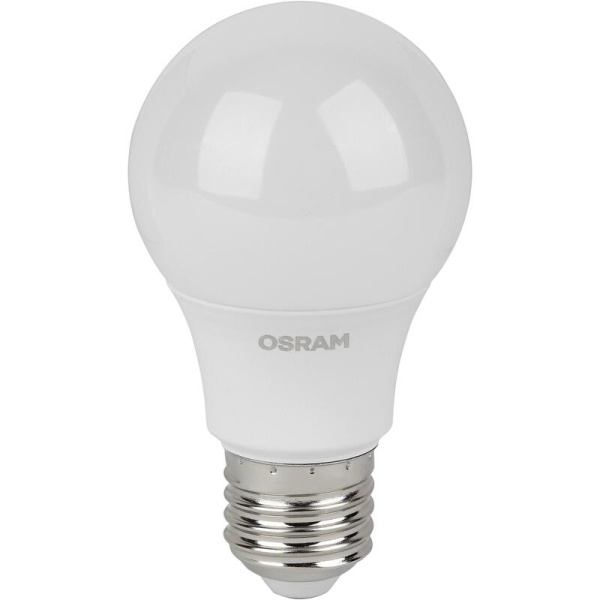 Лампа светодиодная Osram 7 Вт Е27 (А, 3000 К, 560 Лм, 220 В, 5 штук в  упаковке, 4058075577626)