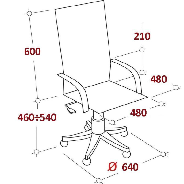 Кресло для руководителя Easy Chair 705 TPU черное (искусственная кожа, металл)