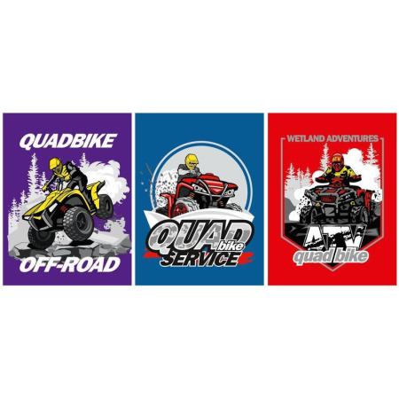 Блокнот Academy Style Квадроциклы А7 40 листов в клетку на гребне (обложка в ассортименте)