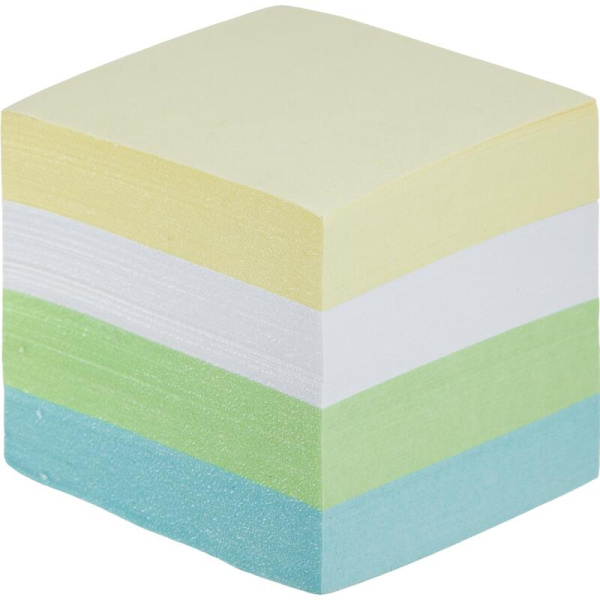 Блок для записей Attache Economy 80х80х72 мм разноцветные проклеенный  (плотность 65 г/кв.м)