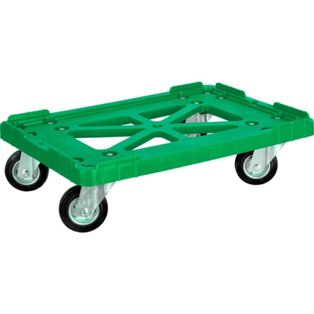 Тележка для ящиков из ПНД 625x420x175 мм зеленая