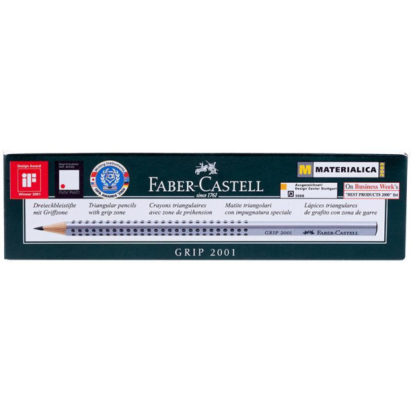 Карандаш чернографитный Faber-Castell Grip 2001 HB заточенный