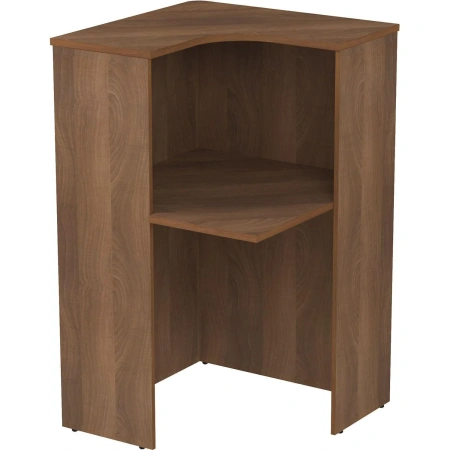 Модуль стойки ресепшн угловой 2РСУ.004 (шамони тёмный, 755х755х1230 мм)