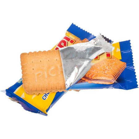 Печенье -сэндвич Pick-up choco с плиточкой шоколада 24шт*28г