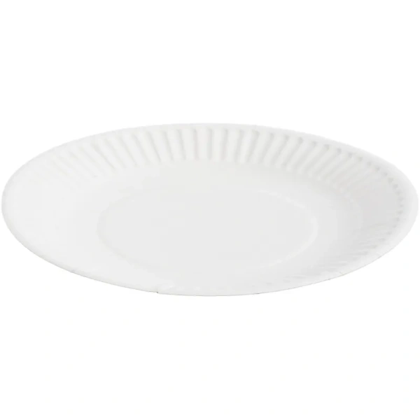 Тарелка одноразовая бумажная 170 мм белая 100 штук в упаковке Комус Эконом Тарелка одноразовая бумажная 170 мм белая 100 штук в упаковке Комус Эконом