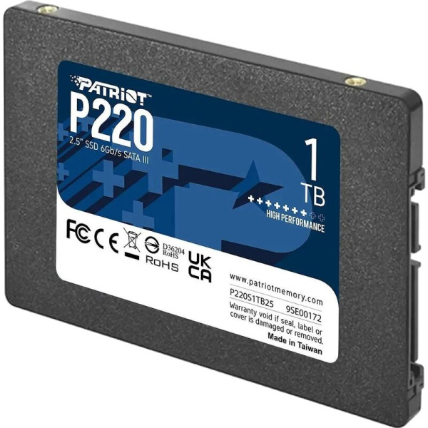 SSD накопитель Patriot Memory P220 1 ТБ (P220S1TB25)