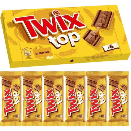 Печенье Twix Top в молочном шоколаде 126 г Печенье Twix Top в молочном шоколаде 126 г