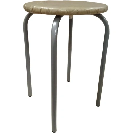 Табурет Strong бежевый (искусственная кожа, металл)