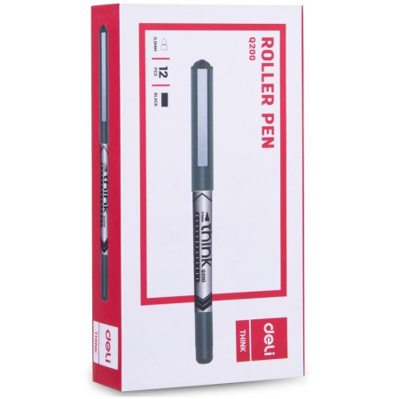 Роллер Deli Think черный (толщина линии 0.35 мм)