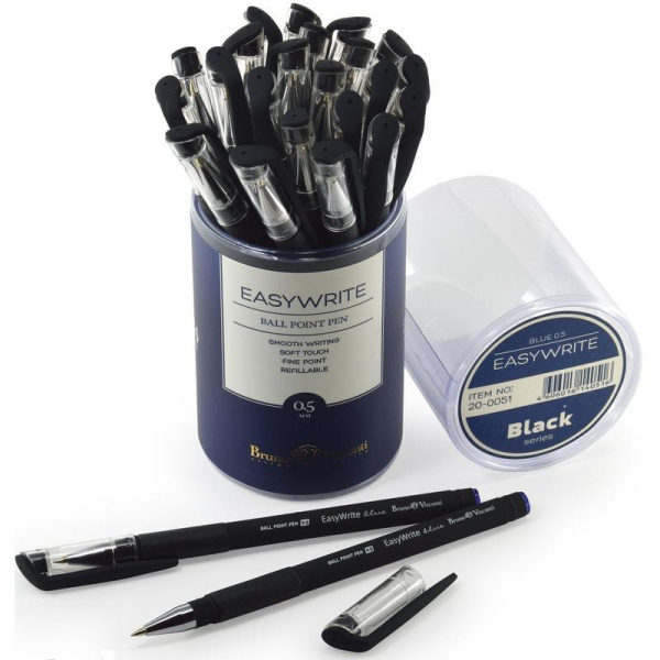 Ручка шариковая неавтоматическая  Bruno Visconti EasyWrite Blue синяя (толщина линии 0,5 мм)