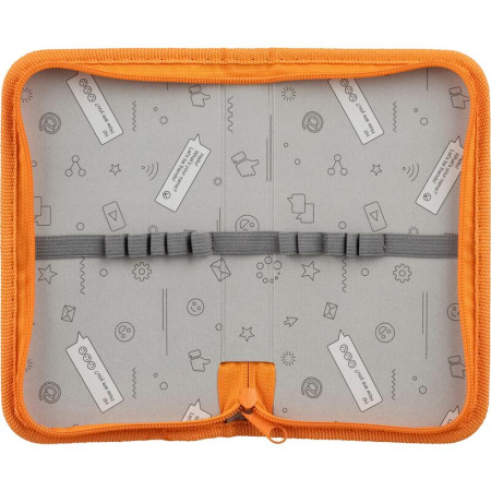 Пенал односекционный Комус класс ДИНО комикс оранжевый