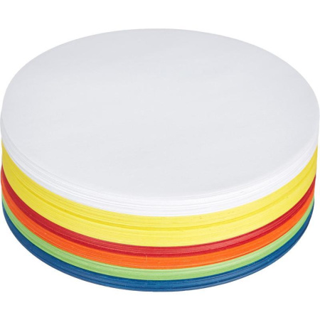 Карты модерационные для записей 190х190 мм разноцветные (круглые, плотность 130 г/кв.м)