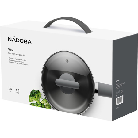 Ковш Nadoba Vikki 1.6л нержавеющая сталь с крышкой