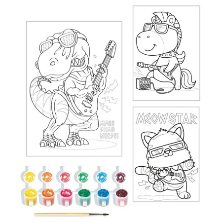 Набор раскрасок блестками Луч Музыканты