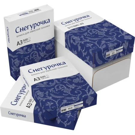 Бумага офисная Снегурочка А3 80 г/кв.м марка С 146 CIE (500 листов)
