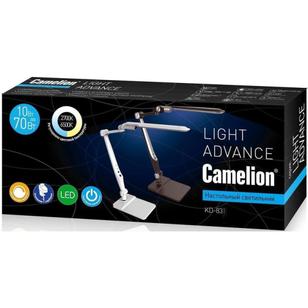 Светильник настольный Camelion KD-831 C02 черный