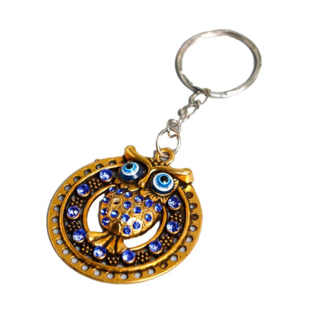 Брелок Филин с глазками и ажурный круг