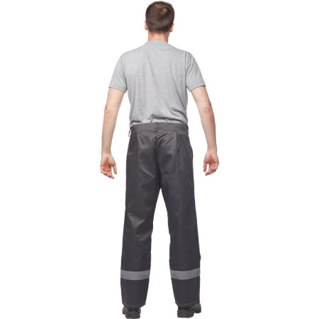 Костюм рабочий летний мужской л20-КБР с СОП серый/красный (размер 44-46, рост 170-176)