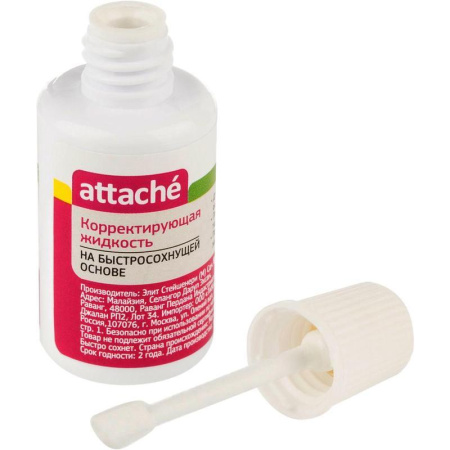 Корректирующая жидкость (штрих) Attache быстросохнущая 20 мл