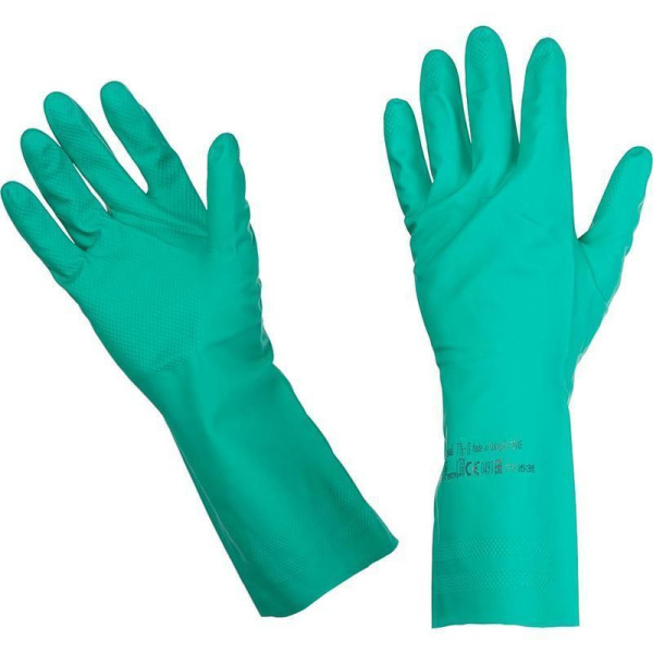 Перчатки нитриловые Vileda Professional Универсальные зеленые (размер 7.5-8, M, артикул производителя 100801)