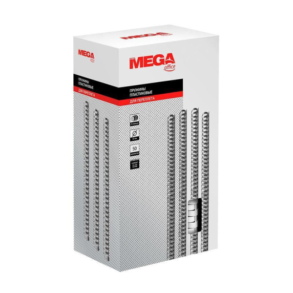 Пружины для переплета пластиковые ProMega Office 32мм белые 50шт/уп