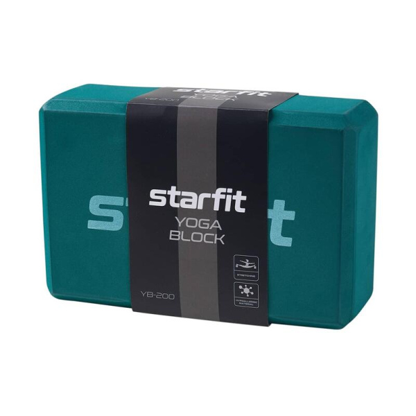 Блок для йоги Starfit YB-200 22.5х8х15 см изумрудный