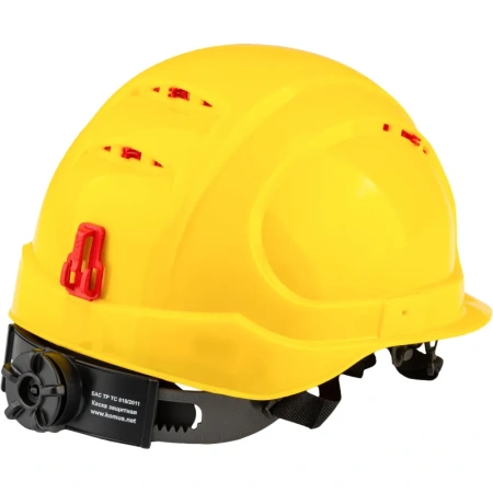 Каска защитная TOPFORT Универсал 304 желтая с храповым механизмом