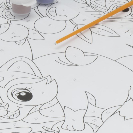 Картина по номерам Lori Счастливый енотик