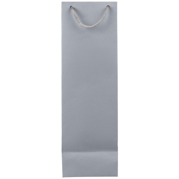Пакет подарочный бумажный под бутылку Vindemia серый (38х12х11.2 см)