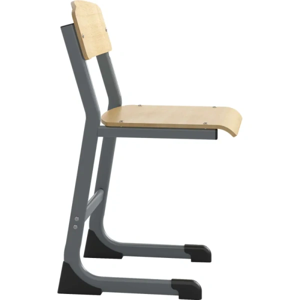 Стул ученический Комус Мебель натуральный/серый рост 6