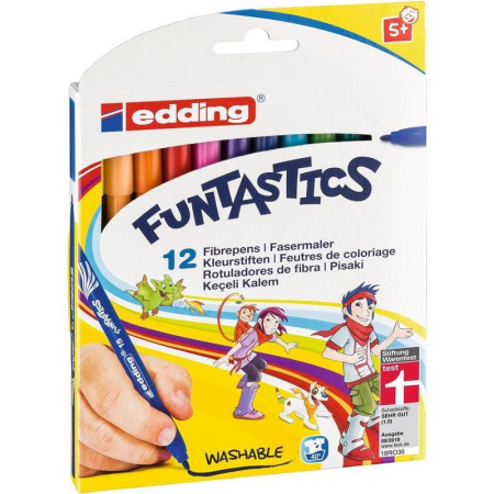 Фломастеры Edding 15 Funtastics 12 цветов