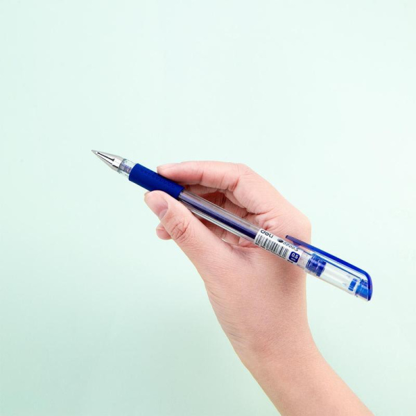 Ручка гелевая неавтоматическая Deli синяя (толщина линии 0.5 мм)